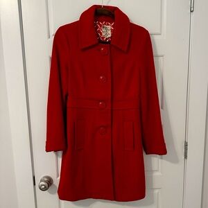 Tulle Red wool coat size m - great condition